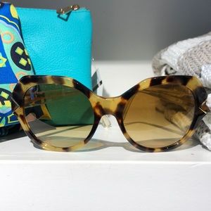 Tory Buch large tortoise sunglasses